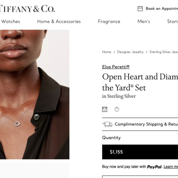 Tiffany and Co. Pendant Necklace Elsa Peretti Open Heart Silver 925 - Picture 12 of 12